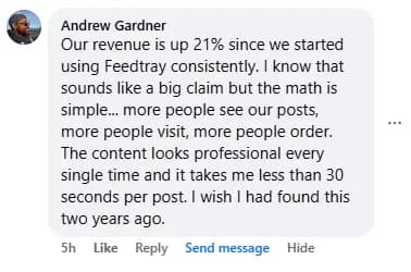 Feedtray customer testimonial
