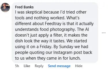 Feedtray customer testimonial