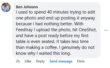 Feedtray customer testimonial